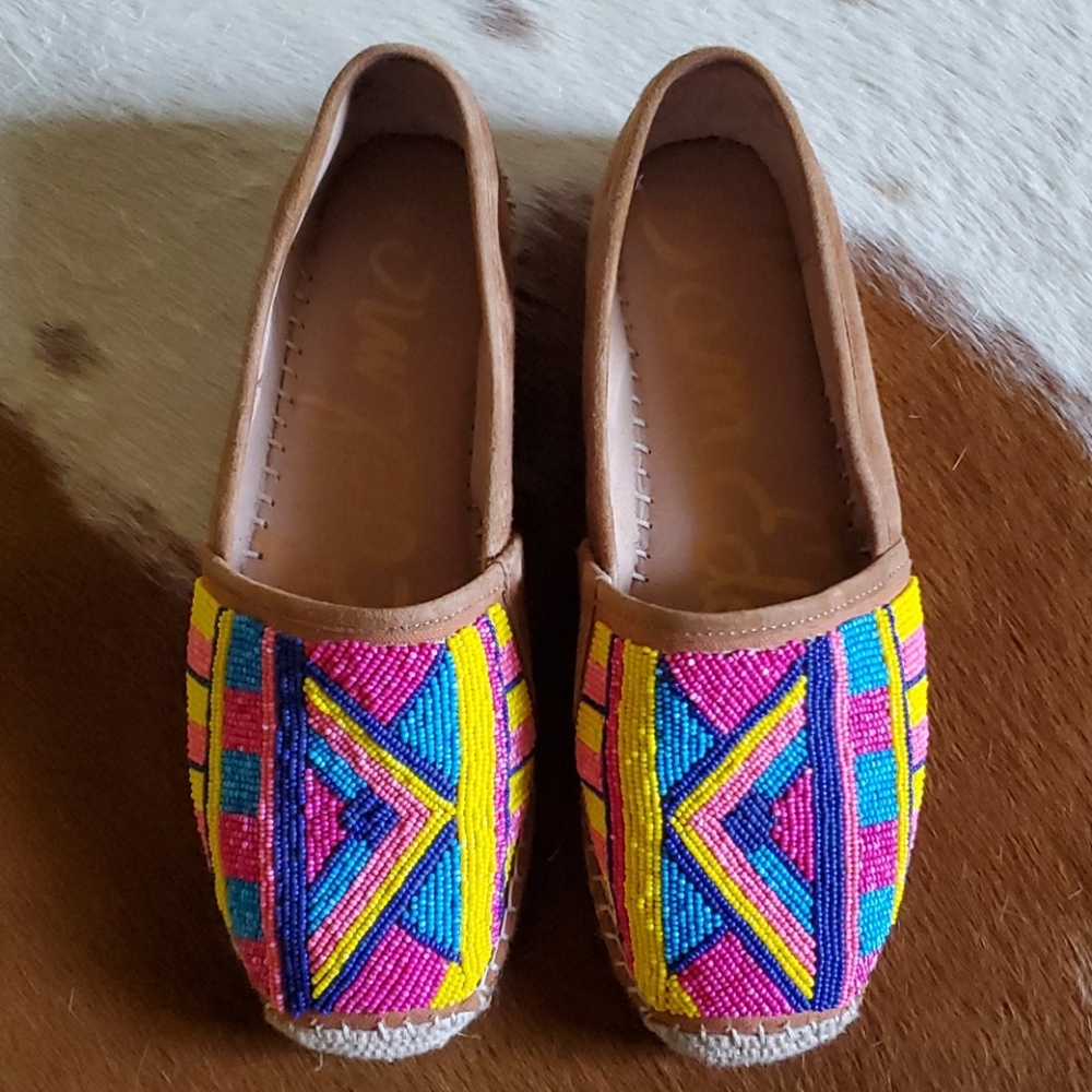 Sam Edelman beaded flats sz 8